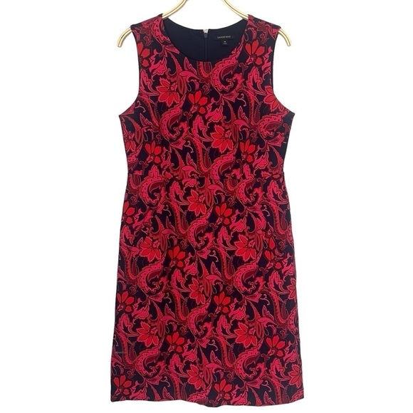 Lands' End Dresses & Skirts - Lands End Women Sz 10 Sleeveless Ponte Knit Floral Sheath Dress Paisley Pockets